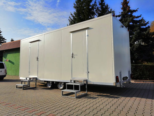 Toilettenwagen 6x2,40 Meter - Edelstahl