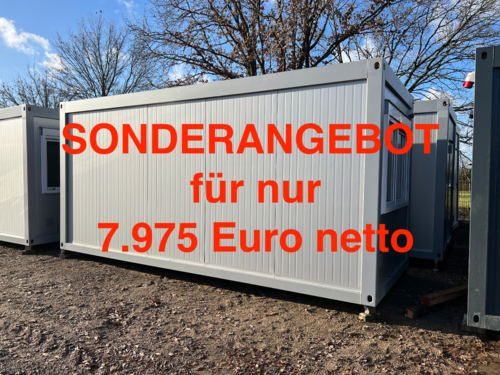 Bürocontainer 6,00m x 2,44m - Leasing möglich-sofort-