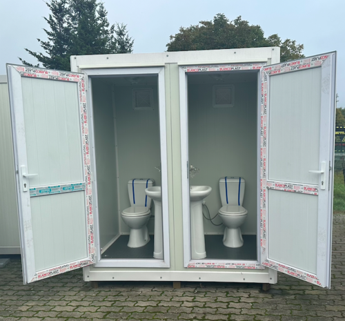 Sanitärcontainer mit zwei WC / Doppel-WC-Container